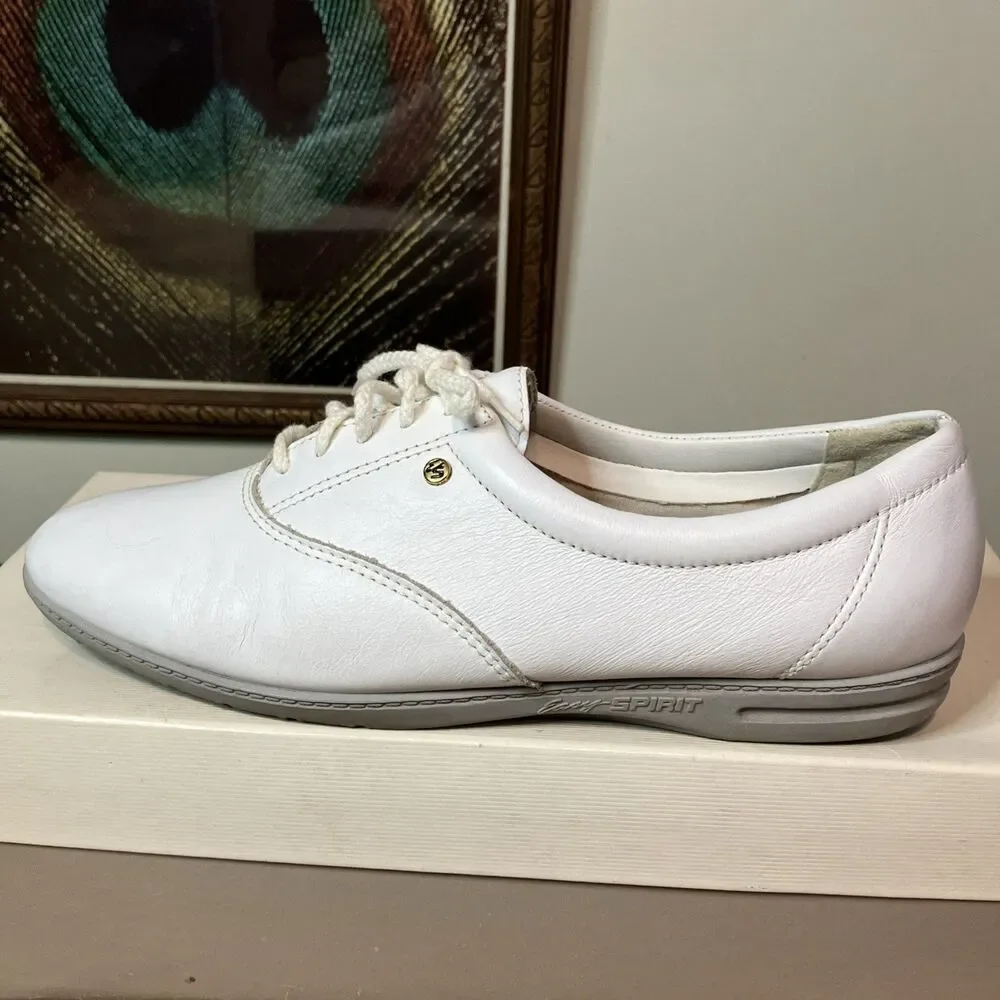 Easy Spirit Anti-Gravity IQ Motion Leather Shoes Women’s Size 7.5 White Comfy